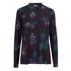 SUGARHILL BRIGHTON - JOY SHIRT - BLACK NIGHT LEOPARD - US Sz 8